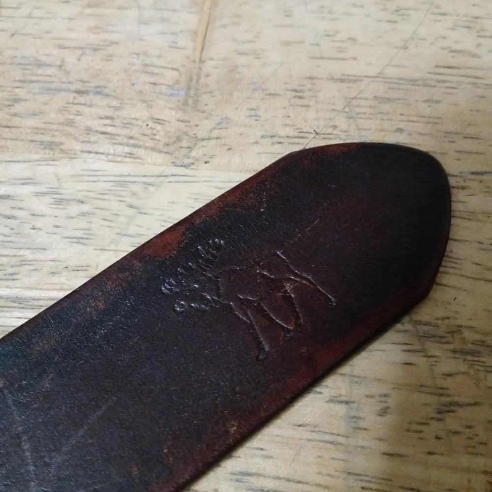 🐎Abercrombie New York Vintage Belt🚂 Size Fits 32"-38" Men,Authentic Leather. - Picture 10 of 10